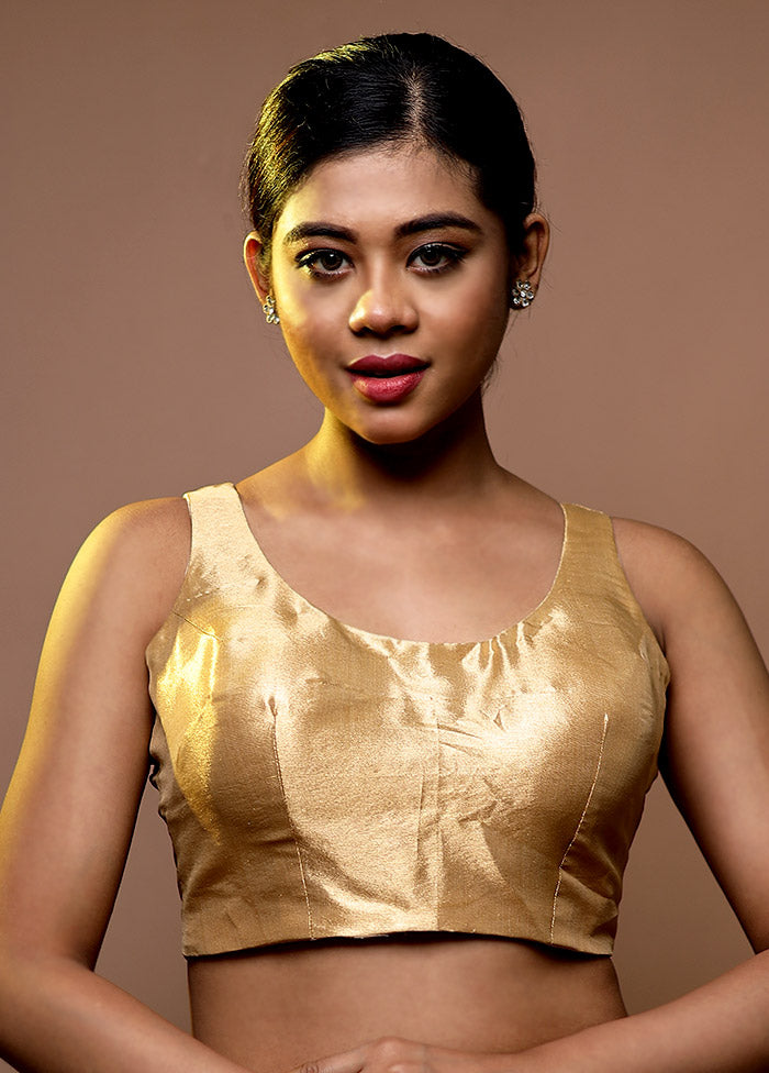 Golden Tissue Designer Blouse - Indian Silk House Agencies