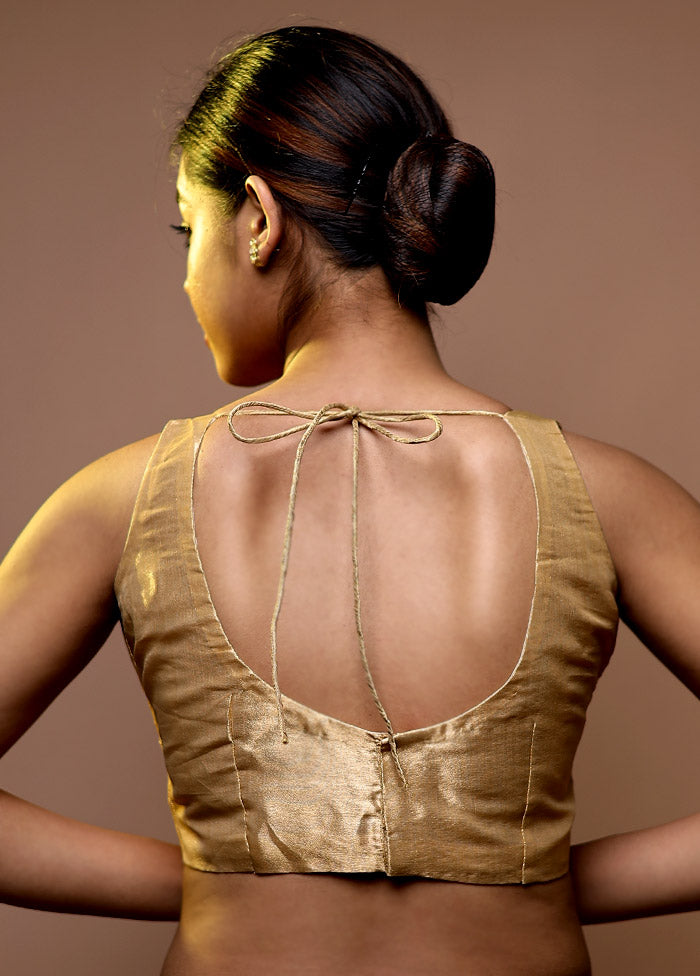 Golden Tissue Designer Blouse - Indian Silk House Agencies