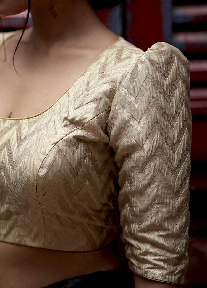 Cream Brocade Designer Blouse