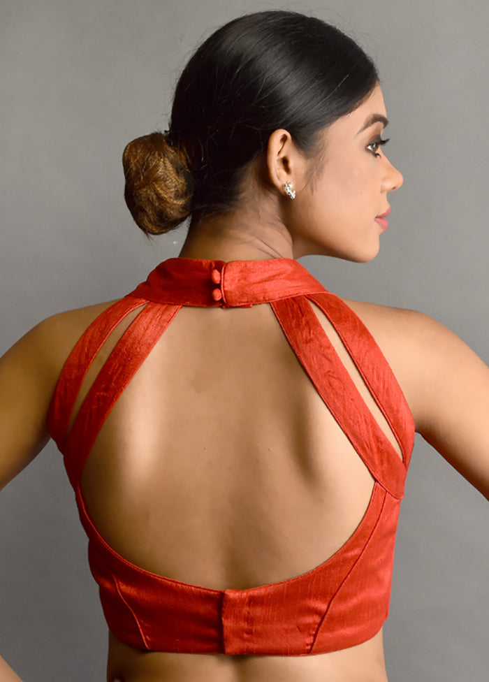 Red Silk Designer Blouse - Indian Silk House Agencies