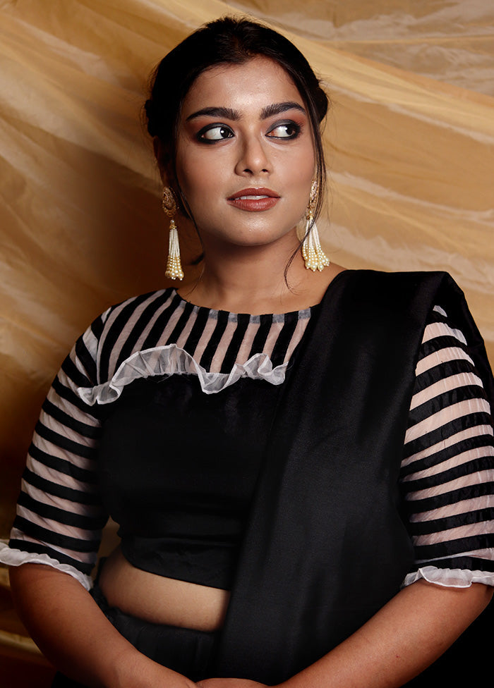 Black Net Designer Blouse - Indian Silk House Agencies