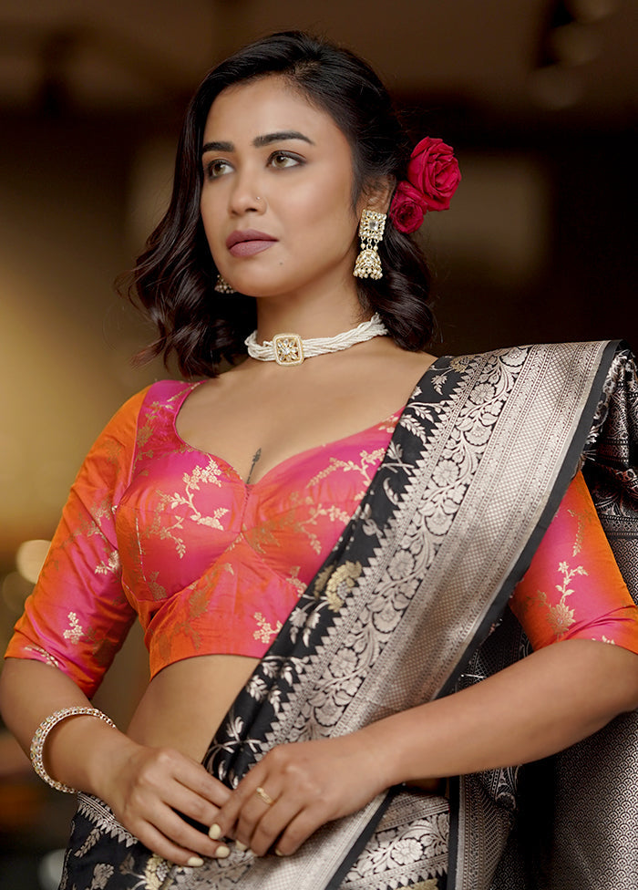 Peach Brocade Designer Blouse - Indian Silk House Agencies