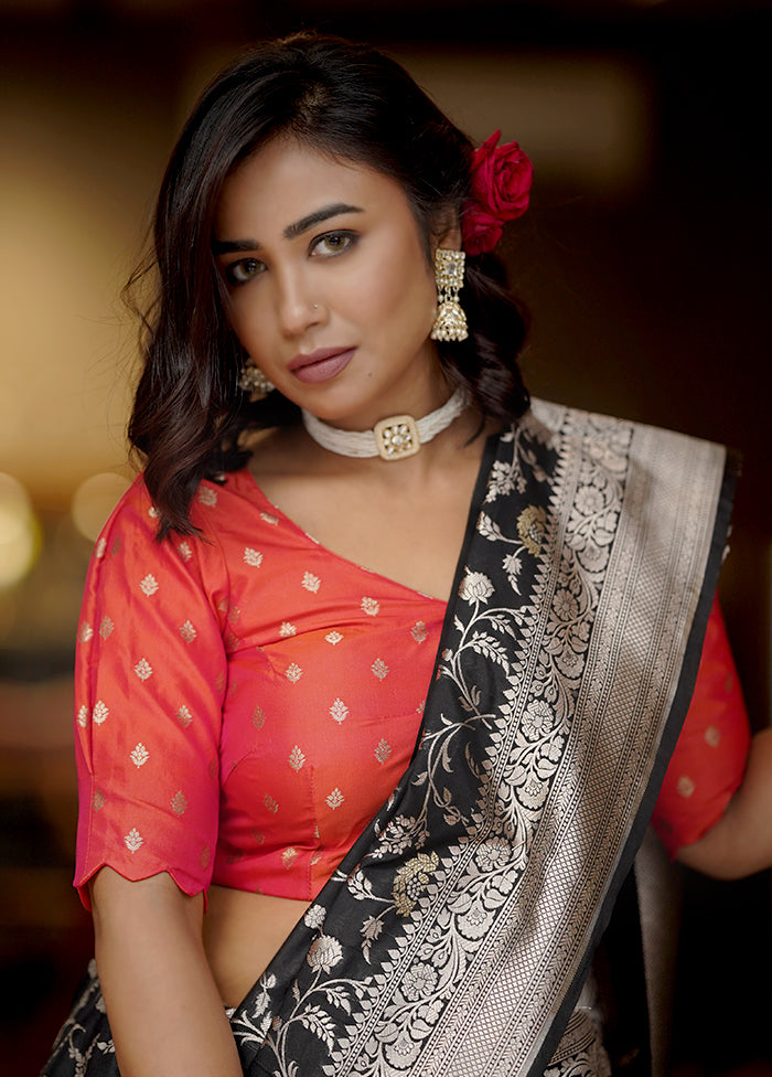 Peach Brocade Designer Blouse - Indian Silk House Agencies