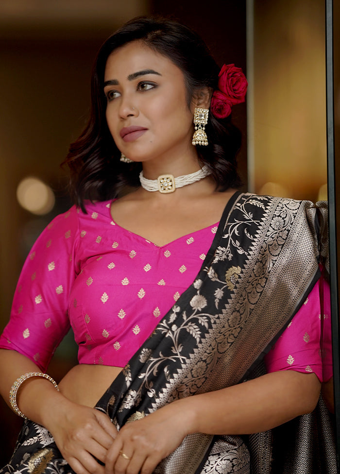 Pink Brocade Designer Blouse - Indian Silk House Agencies