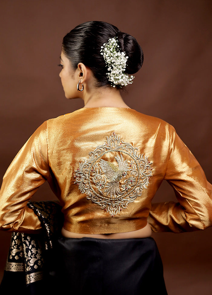 Copper Tissue Designer Blouse