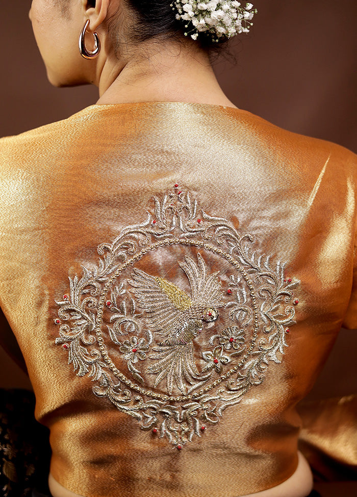 Copper Tissue Designer Blouse