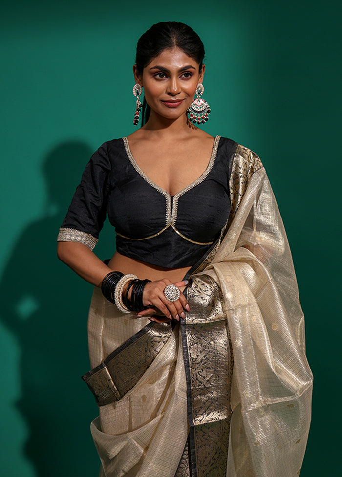 Black Sweetheart Neck Designer Blouse