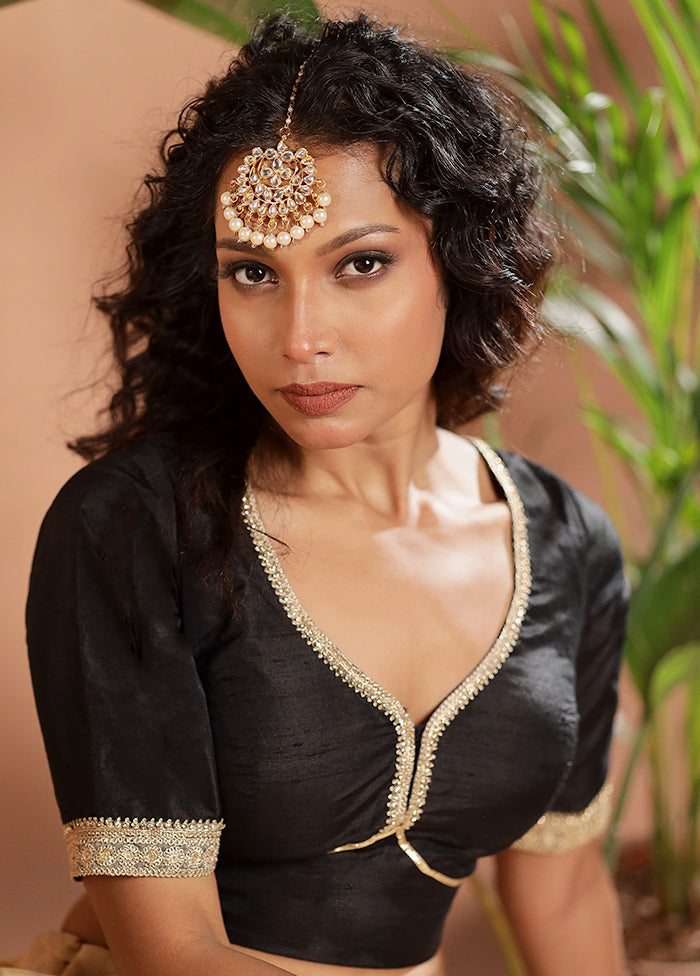 Black Silk Designer Blouse