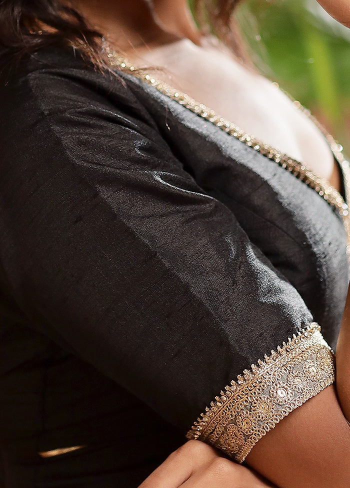 Black Silk Designer Blouse