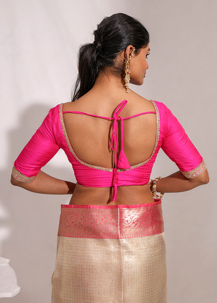 Rani Pink Sweetheart Neck Designer Blouse