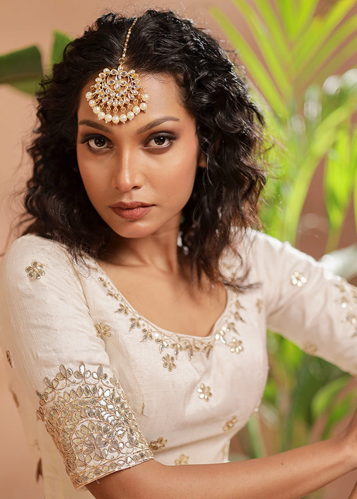 White Silk Designer Blouse