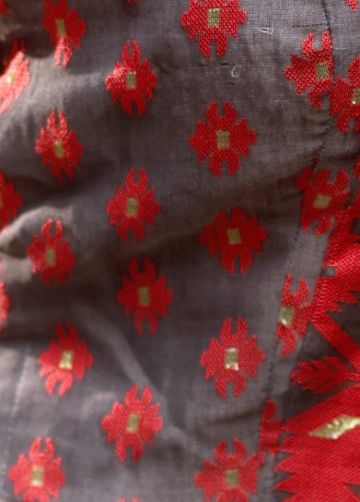 Grey Square Neck Designer Blouse