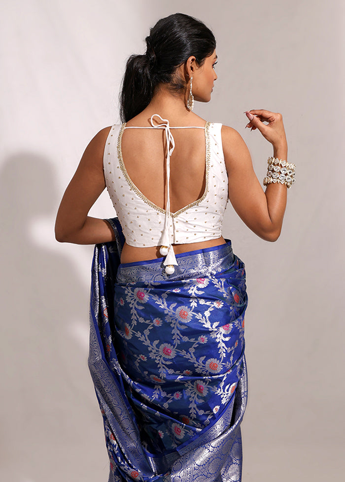 White V Neck Designer Blouse