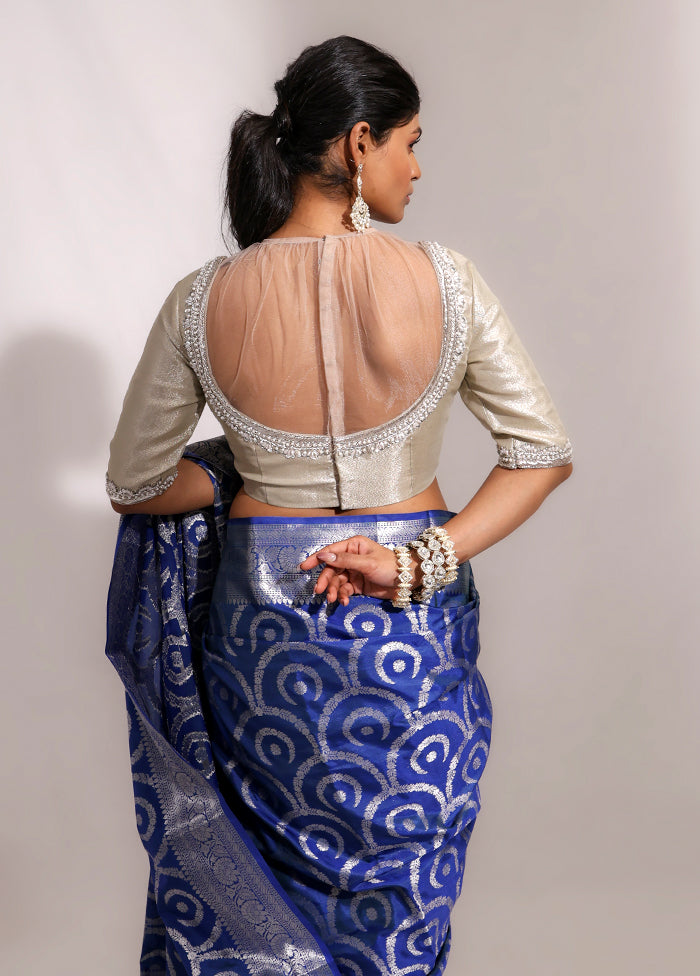 Silver Designer Designer Blouse