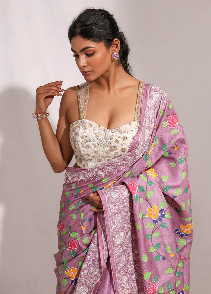 White Sweetheart Neck Designer Blouse