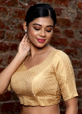 Golden Brocade Designer Blouse - Indian Silk House Agencies
