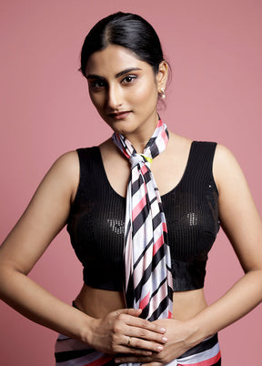 Black Sequin Designer Blouse - Indian Silk House Agencies