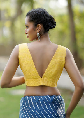 Yellow Dupion Silk Designer Blouse