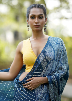 Yellow Dupion Silk Designer Blouse