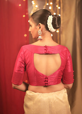 Rani Pink Dupion Silk Designer Blouse