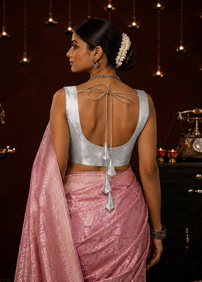 Silver Round Neck Designer Blouse