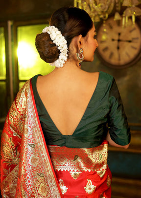 Green Silk Designer Blouse - Indian Silk House Agencies