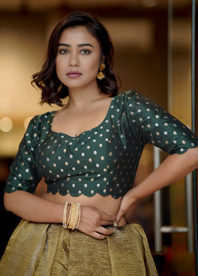 Green Brocade  Designer Blouse - Indian Silk House Agencies