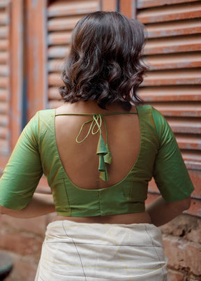 Green Silk Designer Blouse - Indian Silk House Agencies