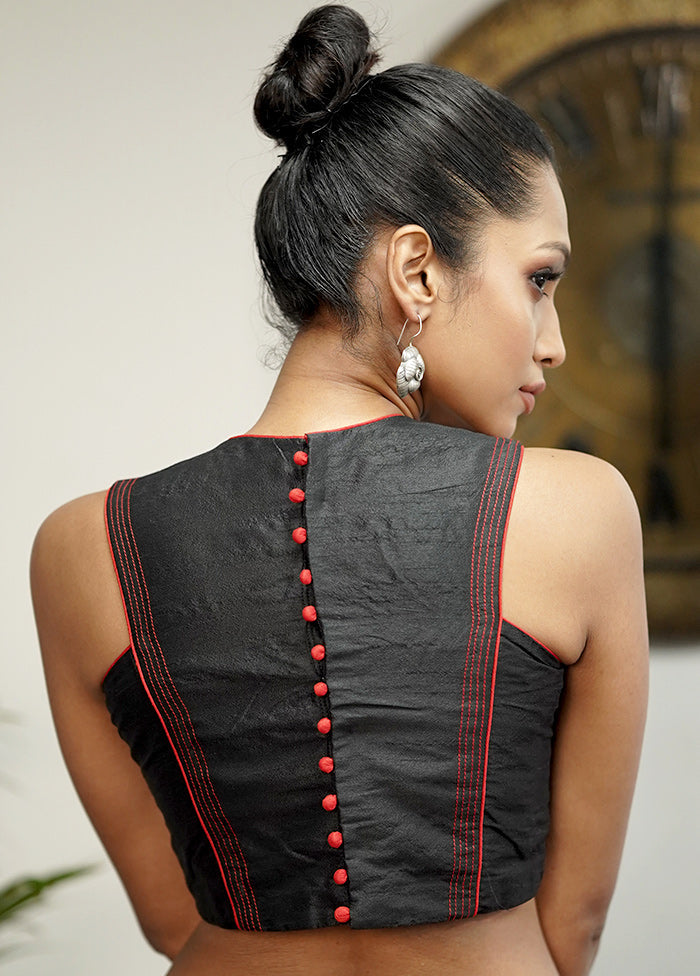 Black Dupion Silk Designer Blouse
