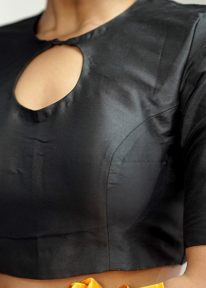 Black Blended Silk Designer Blouse