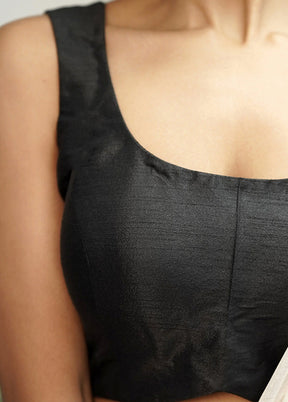 Black Dupion Silk Designer Blouse