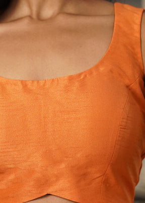 Orange Dupion Silk Designer Blouse