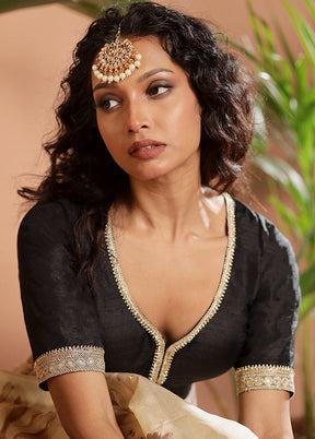Black Silk Designer Blouse