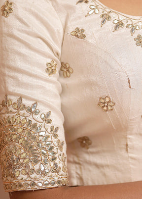 White Silk Designer Blouse