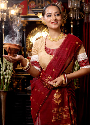 Beige Kantha Stitch Designer Blouse