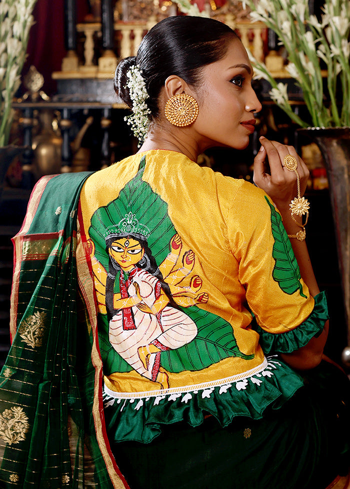 Yellow  Designer Designer Blouse