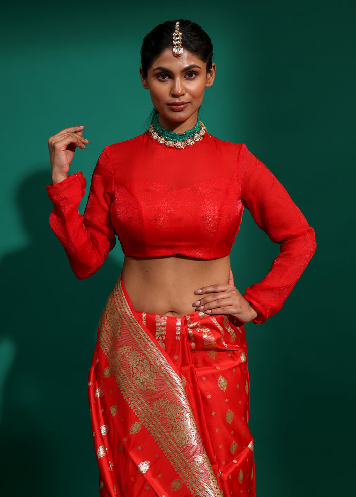 Red Designer Designer Blouse