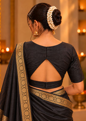 Black V Neck Designer Blouse