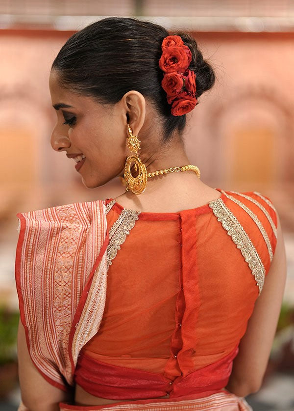 Red Designer Designer Blouse